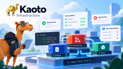 Kaoto Infrastructure view: manage Camel dev services from VS Code featured image