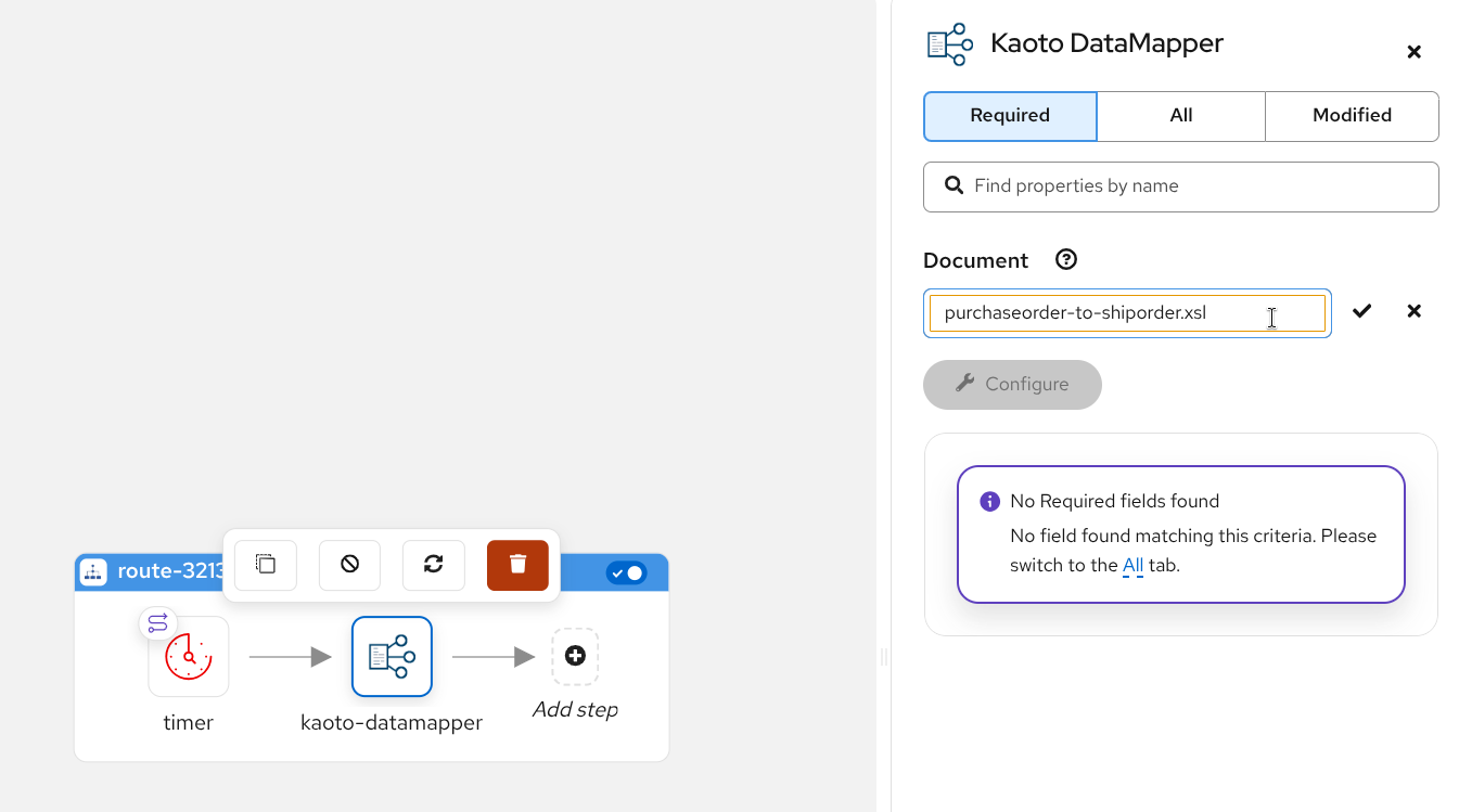 Rename XSLT file associated with the DataMapper step