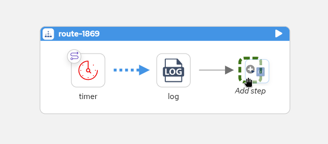 Hover over the droppable placeholder