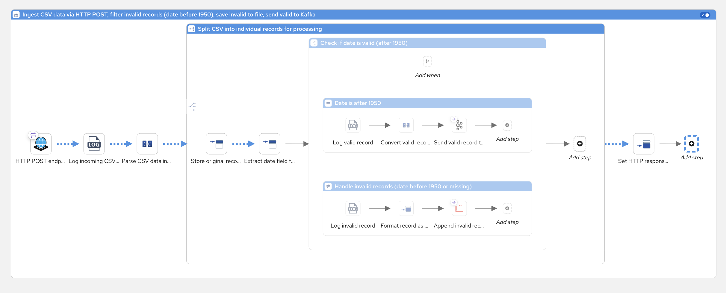 Visual feedback when moving selected containers highliting the possible drop zones