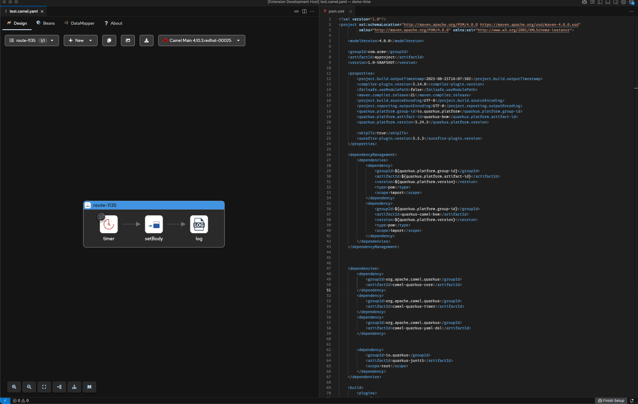 showcasing the dependency update