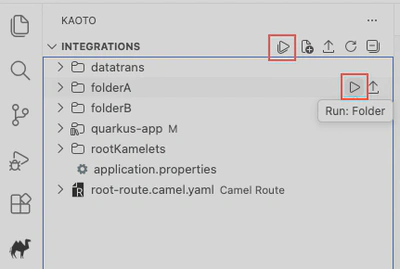 Run workspace and Run folder