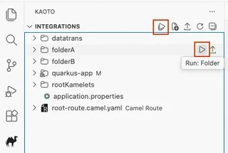 Run workspace and Run folder