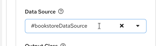 Data Source automatically set to bookstoreDataSource