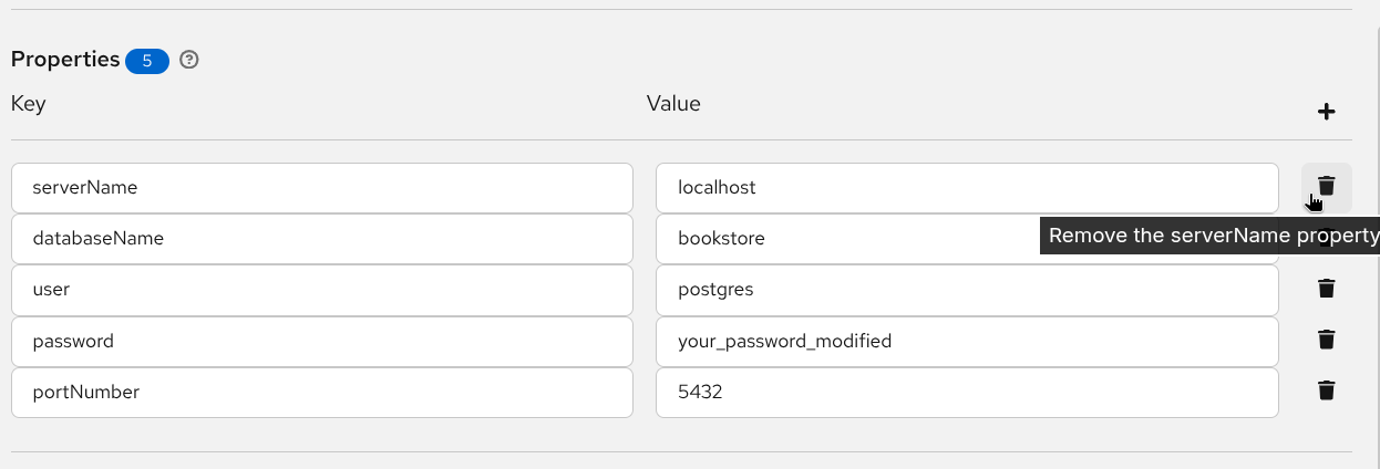 Remove Bean Properties
