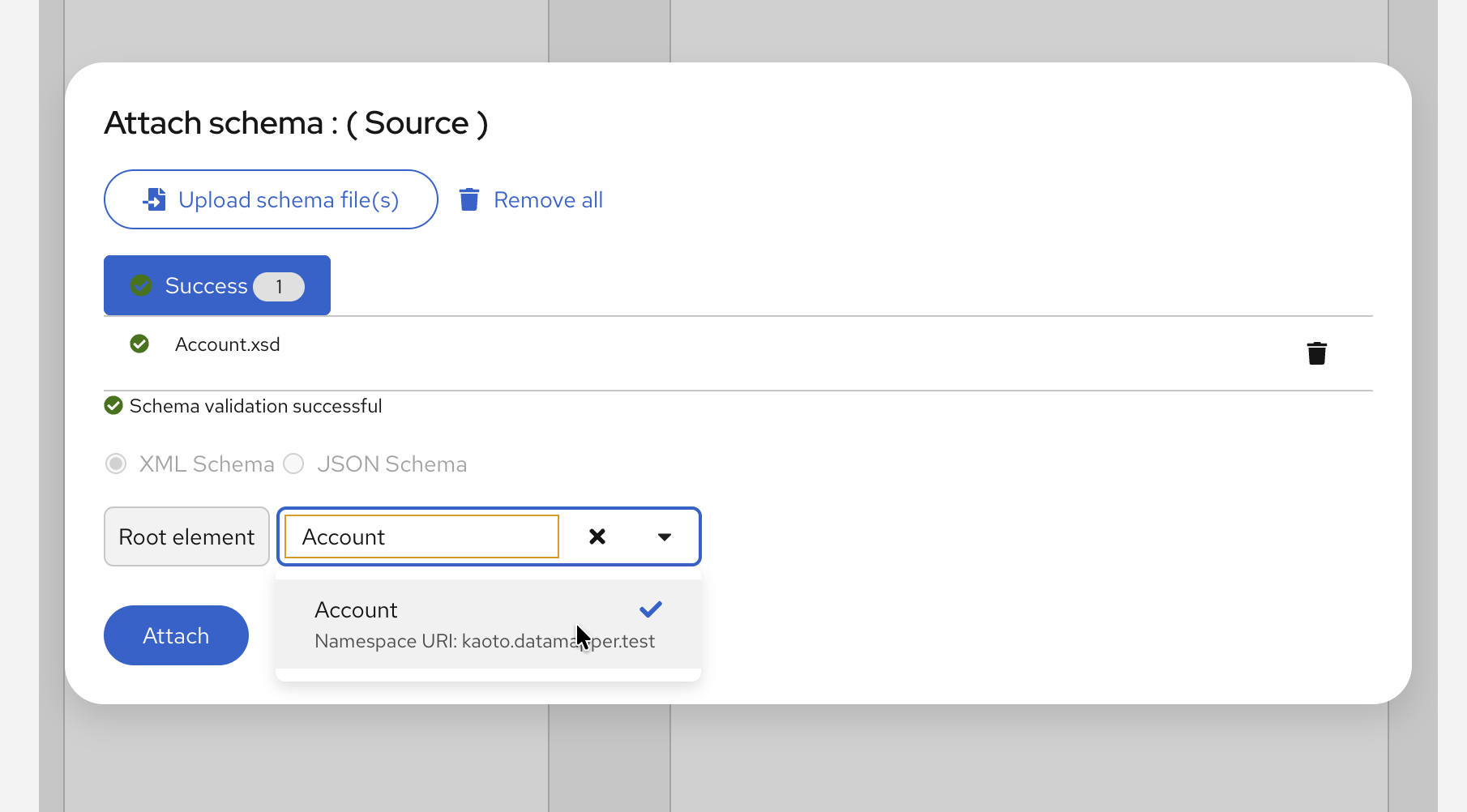 Choose root element for XML schema
