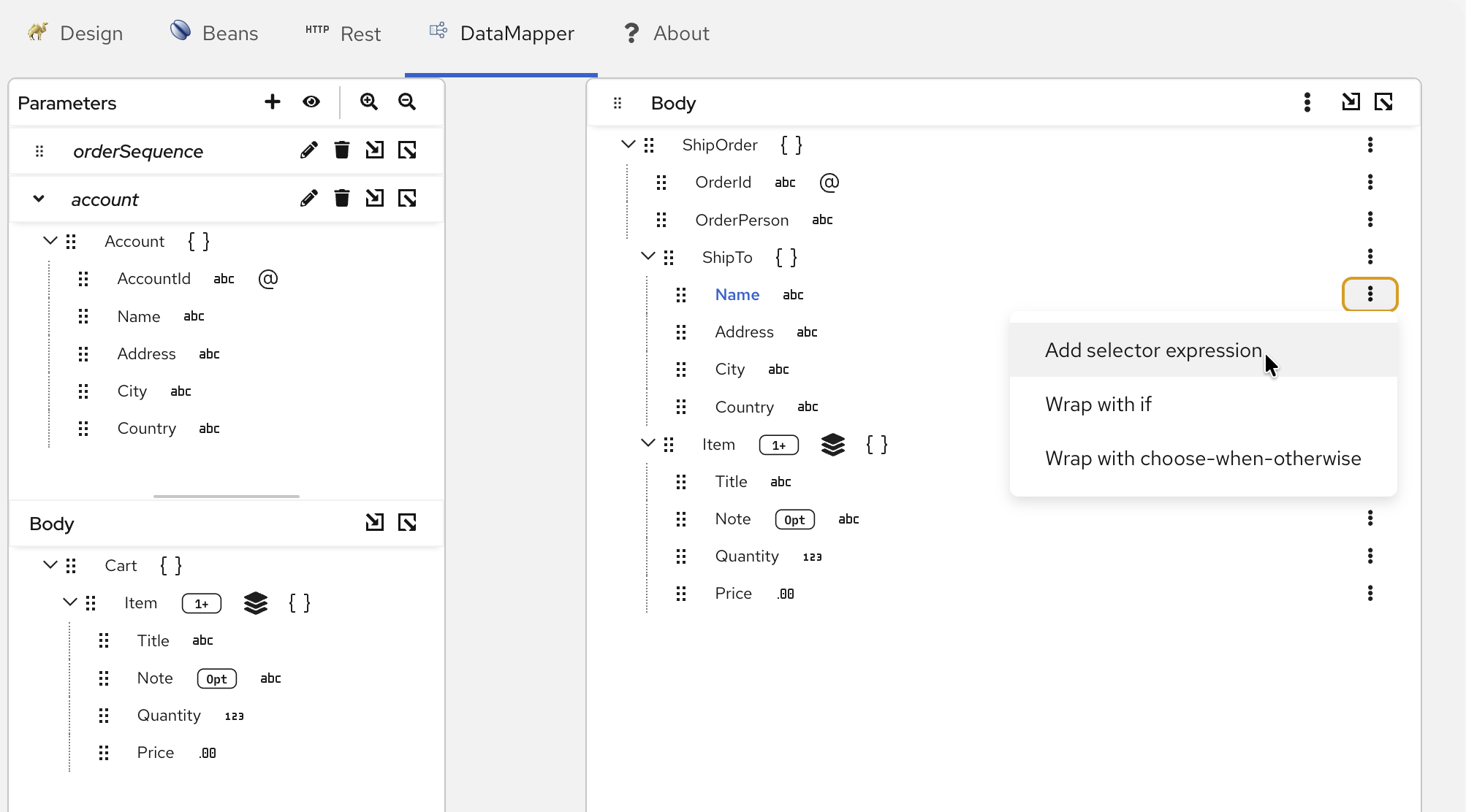 Select 'Add selector expression'
