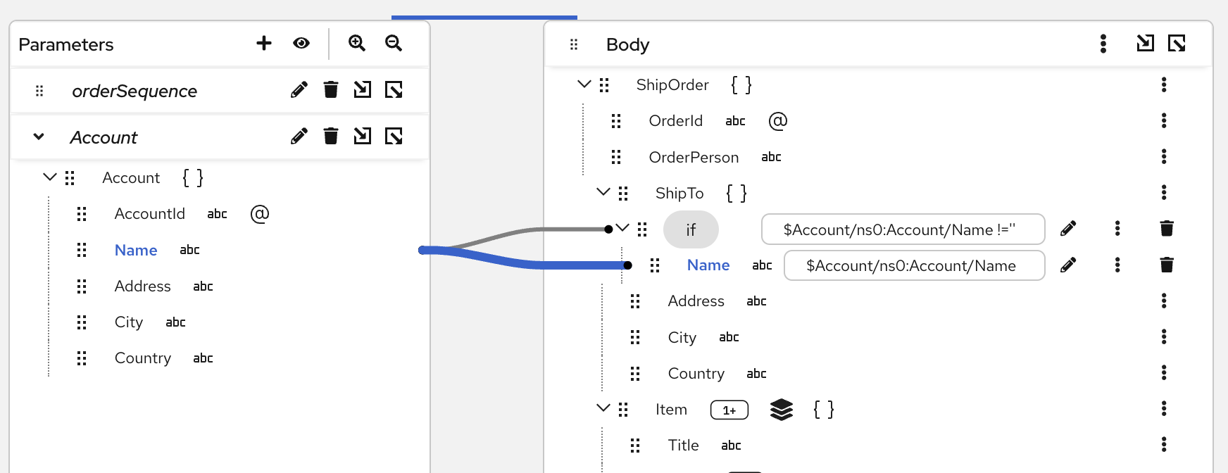 Configure the conditional mapping
