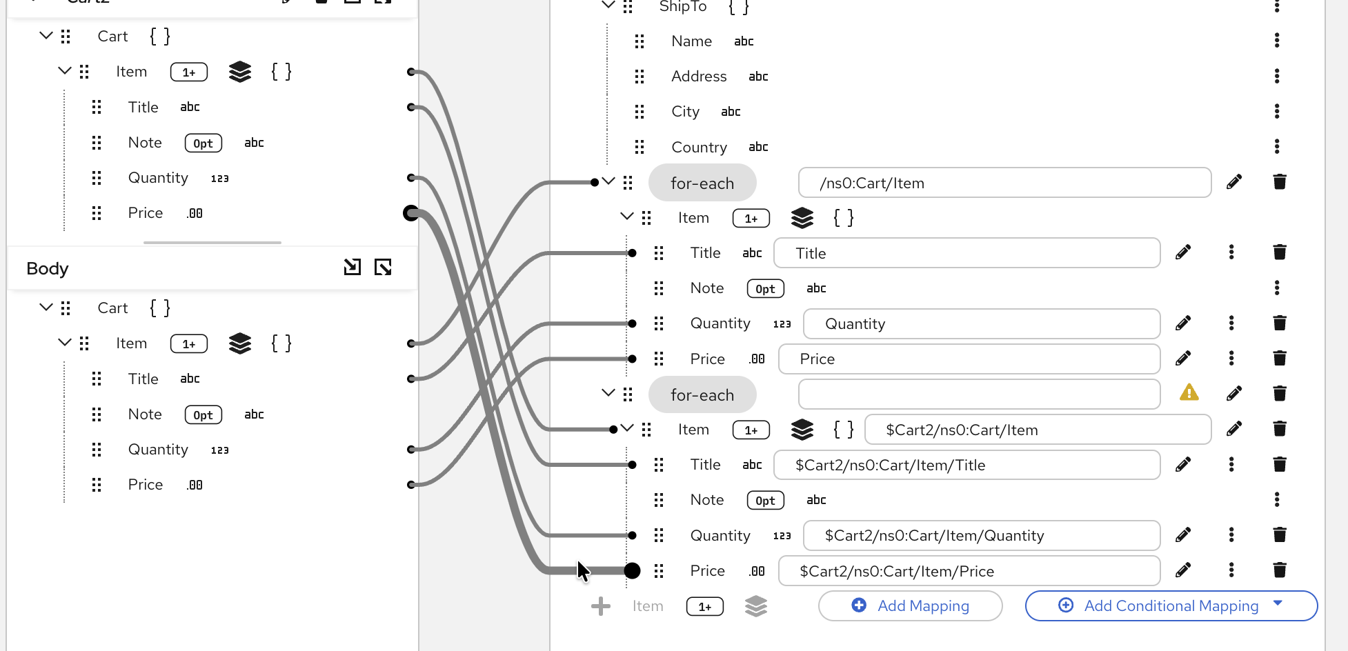 Configure second collection and map its fields