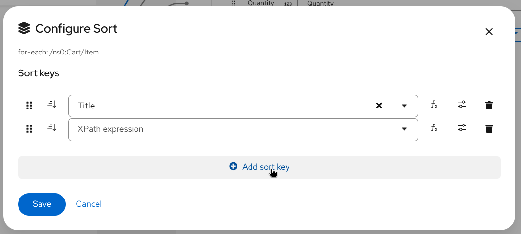 Add sort key