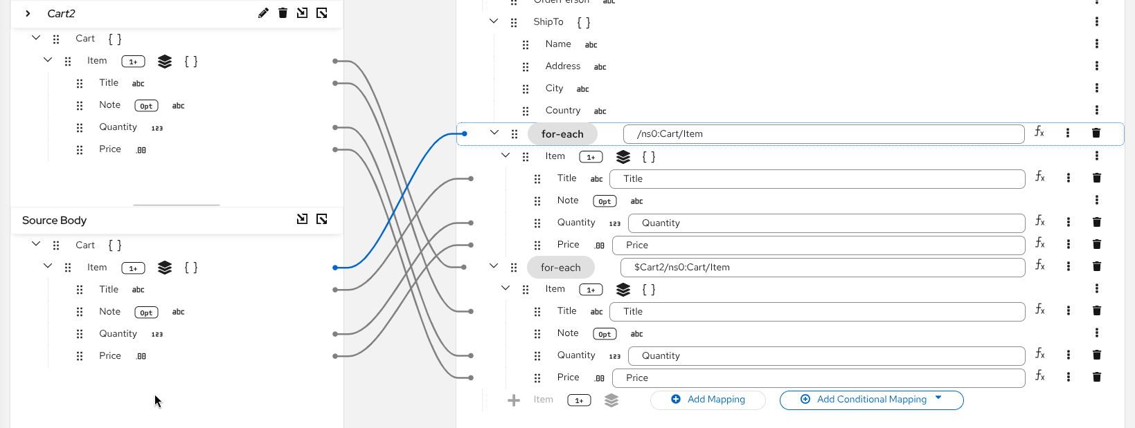Configure second collection and map its fields
