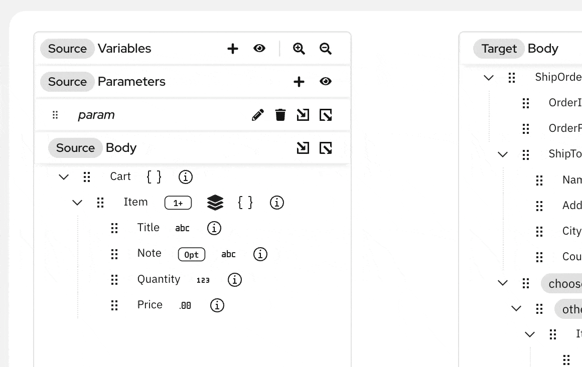 Click the + button to add a global variable, type the name and set the value expression