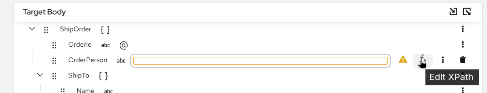 Click fx button to open XPath Editor