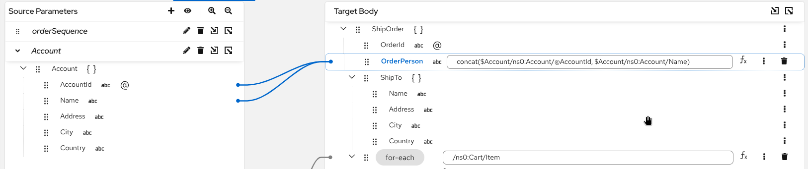 Completed XPath mapping
