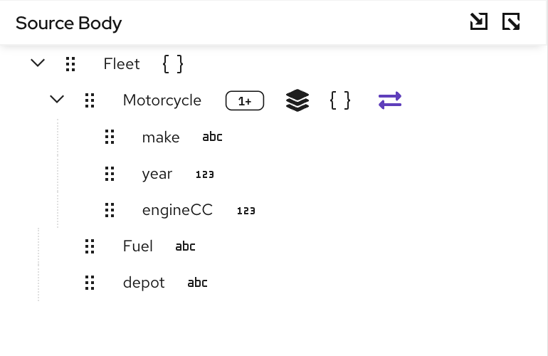 Field with substitute element icon indicator