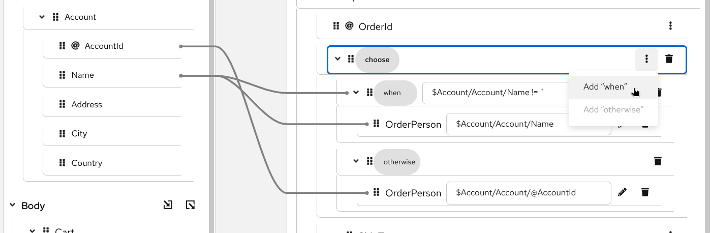 Configure when mapping