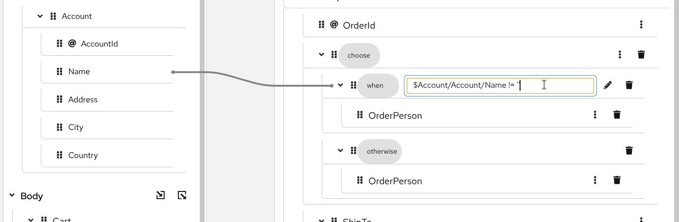 Configure when condition
