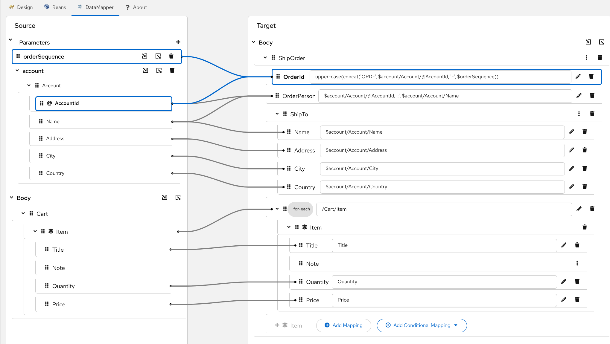 Example Data Mappings