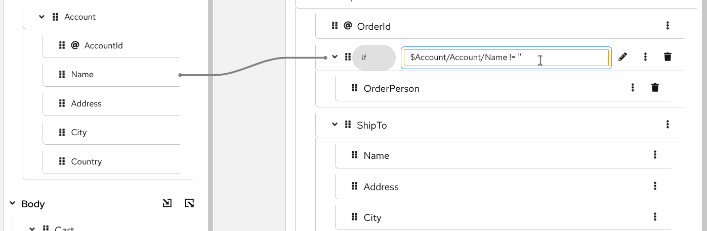 Configure if condition