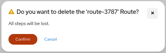 Delete confirmation modal