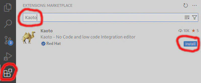 Install Kaoto Extension