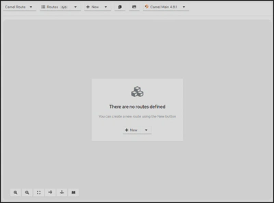 A Screenshot of the editor without any routes
