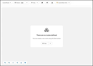 A Screenshot of the editor without any routes