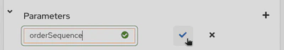 Add Parameter confirm
