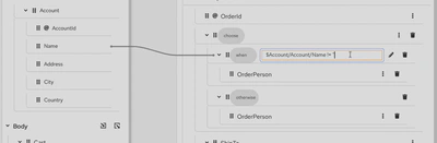 Configure when condition