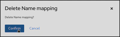 Confirm delete mapping