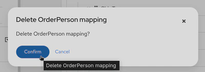 Confirm delete mapping