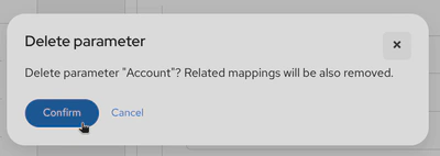 Delete parameter confirm