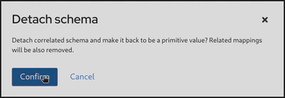 Detach schema confirm