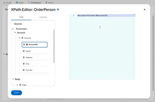 XPath editor: DnD fields
