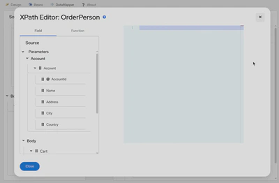 XPath editor