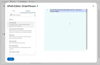 XPath editor: DnD functions