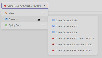 Kaoto runtime selector