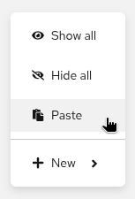 Paste route in Kaoto