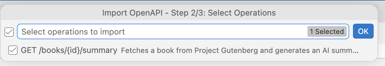 REST Import Wizard - Step 1 in Kaoto