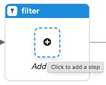 Filter placeholder for adding components